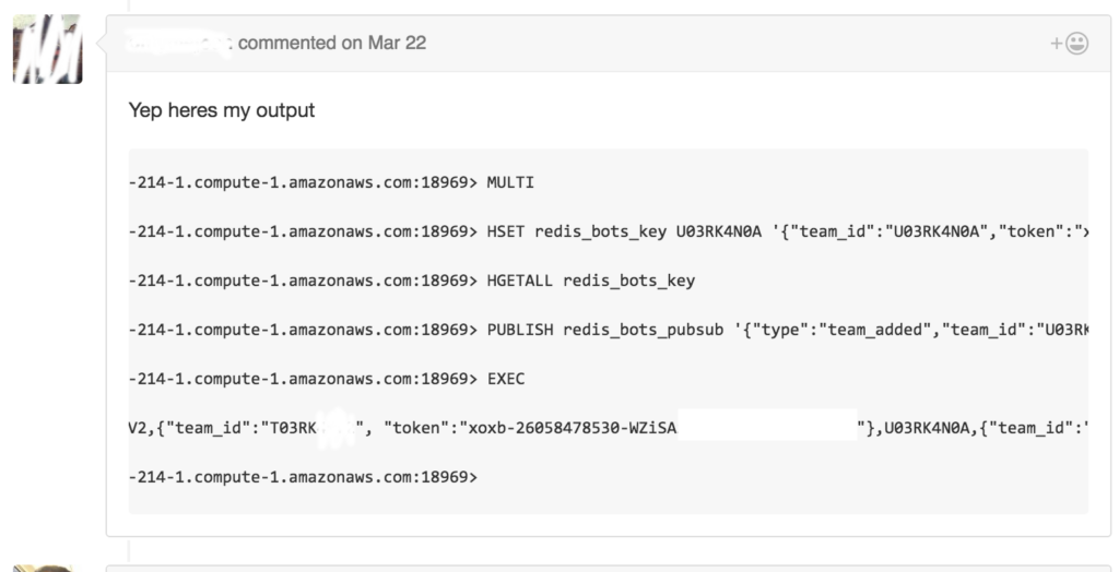 Slack bot token leakage- Labs Detectify